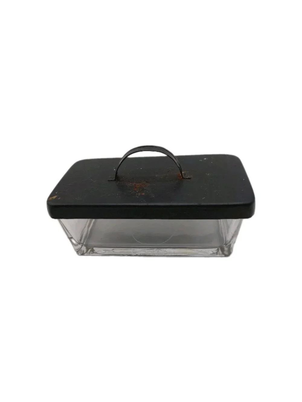 Glass Container Metal Lid With Handle Made In India Rectangle